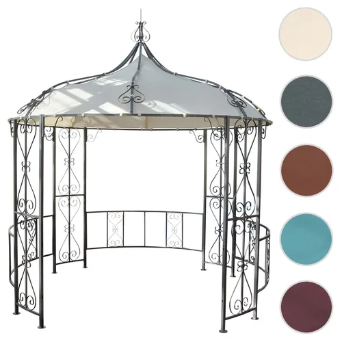 Pergola Almeria - Stabiler Rundpavillon für den Garten - Pavillon mit stabilem Stahlgestell Ø 3m, ideal für entspannte Stunden im Freien, modernes Design und langlebige Materialien.