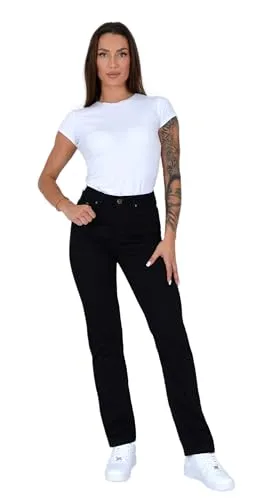ESRA Straight Leg Jeans Damen – Hochwertige High Waist Jeans mit Premium Stretch - Die ESRA Straight Leg Jeans für Damen bietet perfekten Tragekomfort dank extra weicher Baumwolle und hohem Stretch. Ideal für stilvolle Outfits, nachhaltig produziert und in normaler deutscher Größe erhältlich.