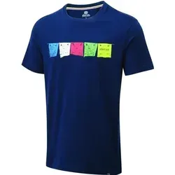 Sherpa Adventure Gear Tarcho Tee rathee - Größe L - Hochwertiges Shirt mit tibetanischem Gebetsfahnen-Design, ideal für Outdoor-Aktivitäten und Alltag.