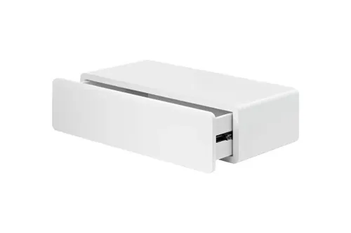 Dolle Wandregal Cassy 51 x 28 cm weiß mit Schublade - Praktisches Wandregal mit Schublade für zusätzlichen Stauraum. Ideal für jeden Raum, aus hochwertigem MDF gefertigt und in modernem Weiß.