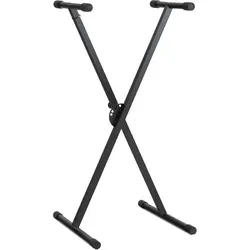 Classic Cantabile X-Keyboardständer höhenverstellbar schwarz - Robuster Keyboardständer, 5-fach höhenverstellbar von 62 bis 100 cm, platzsparend zusammenklappbar und ideal für Musiker, die Flexibilität schätzen.