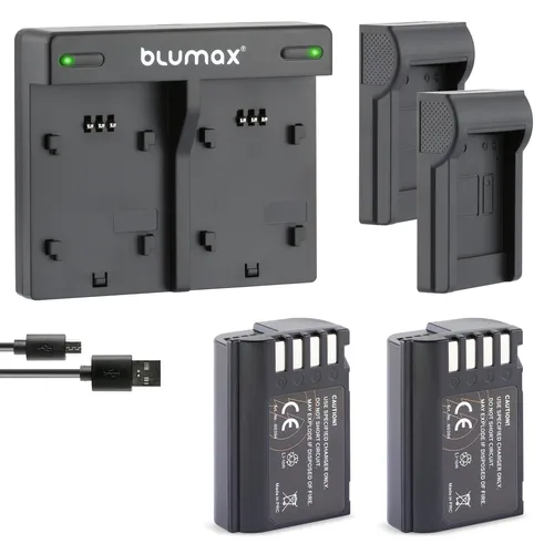 2x Akku + Lader für Panasonic DMW-BLK22  Lumix DC S5 G9 GH5 II GH6  2250mAh