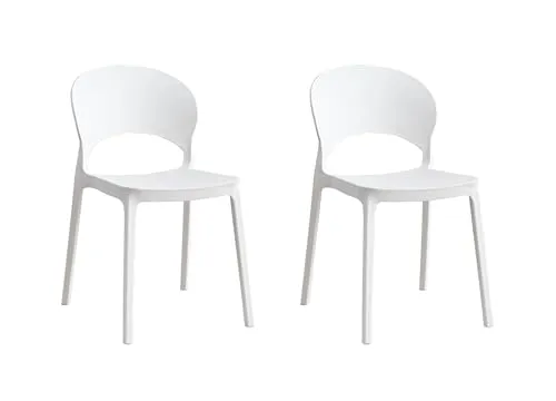LC Garden »Vini« Gartenstühle 2er Set - Stapelbar und Wetterfest - Stylische und stapelbare Gartenstühle mit mittelhoher Rückenlehne für optimalen Sitzkomfort. Ideal für Balkon, Terrasse oder Garten. Robust und langlebig, belastbar bis ca. 110 kg, aus hochwertigem Kunststoff.