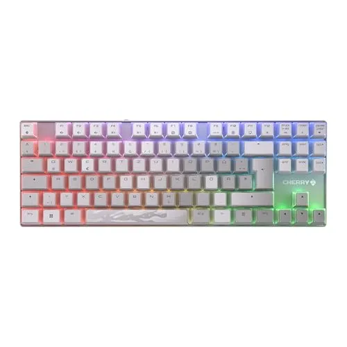 CHERRY MX 8.2 TKL Wireless XAGA - Kabellose Gaming-Tastatur, Tenkeyless mit RGB-Hintergrundbeleuchtung und flexibler Triple-Mode-Connection