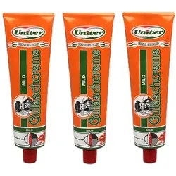 Univer Sparset Gulaschcreme mild 3 x 160g - Fertiggerichte: Verfeinern Sie Ihre Gulaschkreationen mit dieser milden, cremigen Paste im praktischen 3er-Pack für authentischen Gulaschgeschmack.