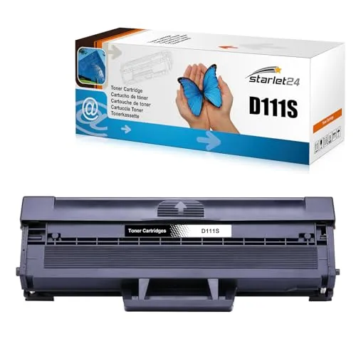 Starlet24 1x MLT-D111S Toner Kompatibel für Samsung D111S MLT- D111S MLT-D111L Tonerkartusche als Ersatz für Xpress M2070 M2070W M2026W M2026 M2020 M2070FW M2022W M2022 M2020W M2070F (Schwarz)