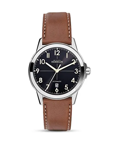 Michel Herbelin Ambassade 1650/24GO - Elegante Herrenarmbanduhr - Die stilvolle Ambassade von Michel Herbelin vereint modernes Design mit Schweizer Automatikwerk. Ideal für jeden Anlass, bringt sie Eleganz in Ihr Outfit und ist bis 5 bar wasserdicht.