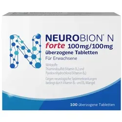 Neurobion N forte überzogene Tabletten 100 St - Vitamin B Tabletten zur Unterstützung des Nervensystems, enthalten wichtige B-Vitamine für mehr Energie und Wohlbefinden.
