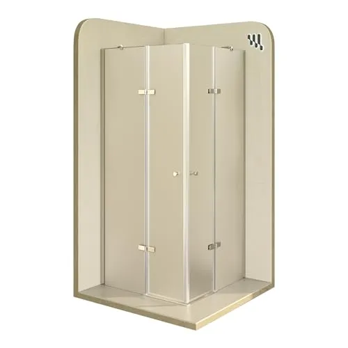 i-flair Duschkabine ALICE 80x80 cm mit Eckeinstieg - Platzsparende Eckduschkabine aus robustem 6mm Sicherheitsglas mit wasserabweisender Nano-Beschichtung. Einfach zu montieren und perfekt für Ihr Badezimmer. Dichtes Schließen durch Magnetverschluss.