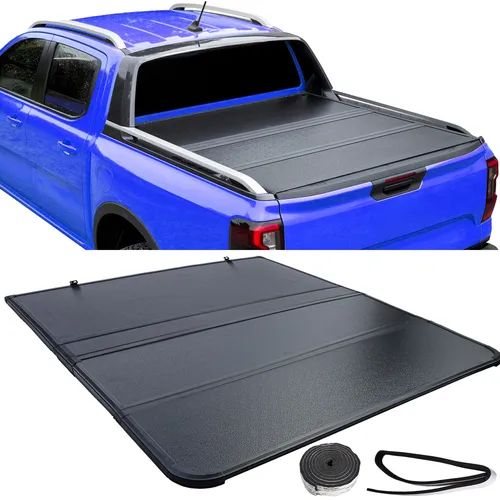 Faltbare Abdeckung Laderaum mit LED für Ford Ranger T9 ab 2023 - Pickup-Ladeflächen-Zubehör, schützt die Ladefläche und bietet zusätzliche Sichtbarkeit durch integrierte LED-Beleuchtung.