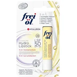 frei öl HydroLipstick LSF 50 – Lippenpflege mit Hyaluron, 4.5 g - Pflegender HydroLipstick mit LSF 50 für sensiblen Lippen. Sorgt für langanhaltende Feuchtigkeit, schützt vor UV-Strahlung und verleiht einen angenehmen Glanz. Ideal für die tägliche Lippenpflege.