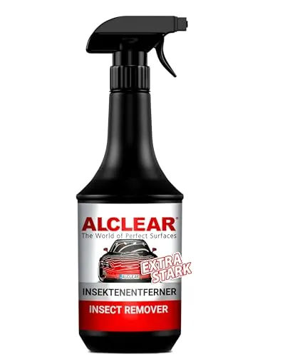 ALCLEAR 721IX Insektenentferner extra für Auto & Motorrad – 1000 ml Vorreiniger für Lack, Kunststoff und Chrom – löst schnell & schonend selbst hartnäckige & angetrocknete Insektenverschmutzungen