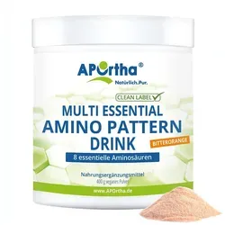 APOrtha® Amino Pattern Aminosäuren Drink - Bitterorange - 400 St - Arzneimittel - Veganes Pulver mit EAA und BCAA, ideal zur Unterstützung der Muskelregeneration und ohne Rezept erhältlich.