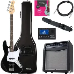Rocktile E-Bass Fatboy II Jazz-Style Bassgitarre Set - E-Bass Set für angehende Rockstars! Inklusive Verstärker, Gigbag und Zubehör - ideal für den Einstieg in die Musikwelt mit vielseitigem Sound und kompaktem Übungsamp.
