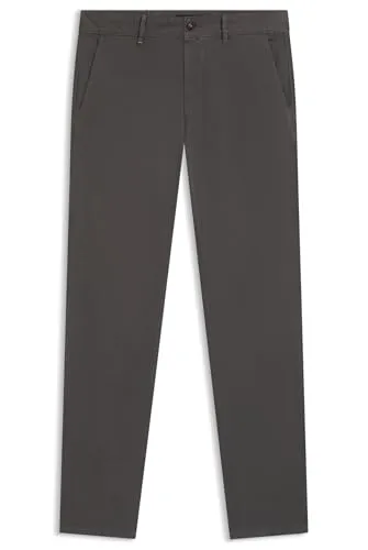 BOSS 50510933 Chino Slim Hose grau (36/36) - Wanderhosen mit modernem Slim-Fit-Design aus weichem Baumwollsatin, ideal für lässige Alltagslooks und höchsten Tragekomfort.