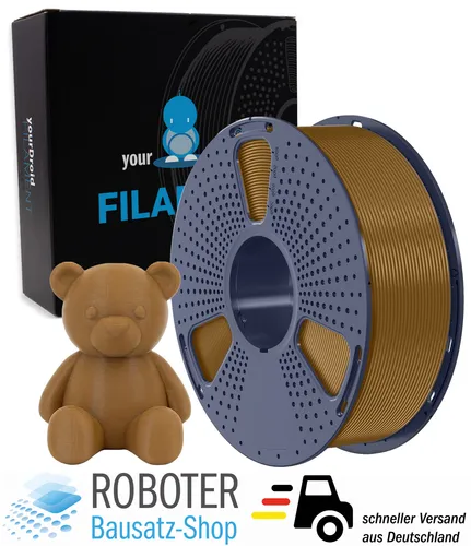 yourDroid PETG Filament Braun 1.75mm 1kg - Hochwertiges 3D-Drucker-Zubehör aus robustem PETG-Material, ideal für präzise Druckergebnisse. Mit einem Durchmesser von 1,75 mm und 1 kg Inhalt für langlebige Projekte.