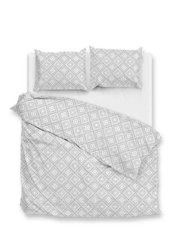 ZO HOME Bettwäsche Piastrella Dbo 240 Crystal White 240x220 - Moderne 3-teilige Bettwäsche aus 100% Baumwolle Perkal mit Hotelverschluss. Ideal für erholsamen Schlaf und stilvolle Akzente in Ihrem Schlafzimmer.
