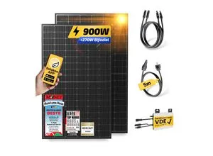 Balkonkraftwerk 890W - Steckerfertiges 800W Solaranlage Komplettset, kinderleichte Installation und maximale Ersparnis bei der Stromrechnung