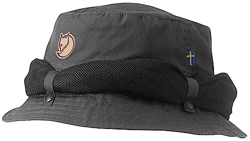 Fjällräven Marlin Mosquito Hat Dark Grey (L) - Hüte mit integriertem Moskitonetz, ideal gegen Insekten und Sonne. Hergestellt aus strapazierfähigem G-1000-Gewebe, das witterungsbeständig gewachst oder atmungsaktiv gewaschen werden kann.