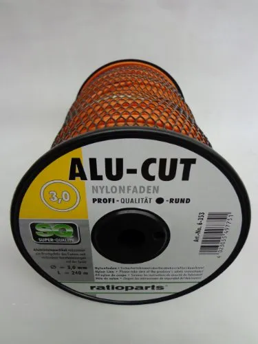 Mähfaden ALUCUT 3,0mm 240m Trimmerfaden rund Nylonfaden