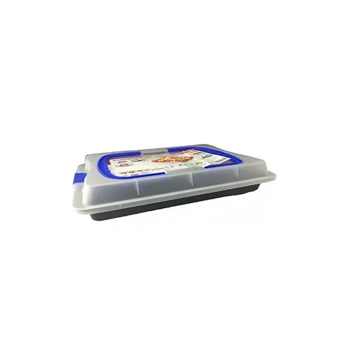 Zenker Blechkuchen-Container 9571 - Praktischer Blechkuchen-Container mit den Maßen 27,5 x 19 x 13 cm, ideal zur Aufbewahrung von frisch gebackenem Kuchen und Gebäck.