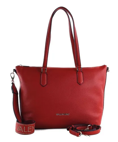 VALENTINO BAGS Schultertasche Shopping Bag in Rot - Stylische Schultertasche aus hochwertigem Polyurethan, ideal für den täglichen Gebrauch. Mit abnehmbarem, verstellbarem Schulterriemen und praktischem Zipper-Verschluss.