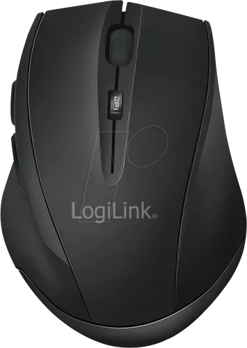 LOGILINK ID0032B - Maus (Mouse), Funk, ergonomisch, schwarz