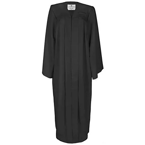 LIERYS Robe Damen Herren Talar mit Druckverschluss in Schwarz, Blau, Rot - Akademische Amtstracht für feierliche Anlässe, bequem und stilvoll. Ideal für Absolventen, Juristen und Musiker. Weicher Stoff mit versteckten Druckknöpfen für optimalen Tragekomfort.