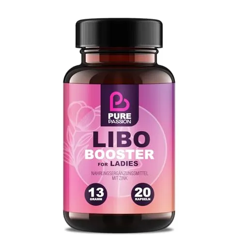 Pure Passion® Libo Booster Frau - Hochdosierte Kapseln für Weiblichkeit - Aphrodisiaka für Frauen – Mit Maca, Zink und L-Arginin, ohne künstliche Zusatzstoffe. Unterstützt dein Wohlbefinden und zelebriert deine Weiblichkeit – jeden Tag, ganz natürlich.