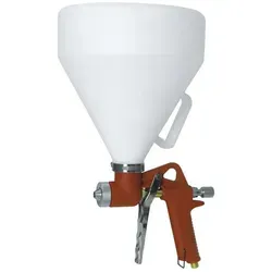 Pansam Verputzpistole A532020 - Pneumatische Verputzpistole mit 5L Behälter, ideal für präzises Verputzen bei Arbeiten im Innen- und Außenbereich. Effizienter Luftverbrauch und variabler Düsendurchmesser für optimale Anpassung.