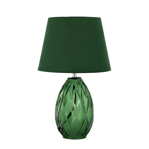 Pauleen 48156 Crystal Velvet Tischleuchte - Nachttischleuchte mit elegantem Kristall-Look, ideal für Wohn-, Schlaf- oder Esszimmer und sorgt für stilvolle Licht-Akzente.