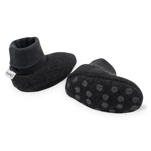 Ehrenkind® Walkschuhe | Krabbelschuhe für Babys aus Bio-Wolle & Bio-Baumwolle | Schiefer 25/26 - VIELSEITIG & WARM - Unsere rutschfesten Walkschuhe bieten perfekten Komfort und Flexibilität für Krabbelbabys und Laufanfänger. Hergestellt aus 80% Bio-Wolle und 20% Bio-Baumwolle, ideal für warme Füße.