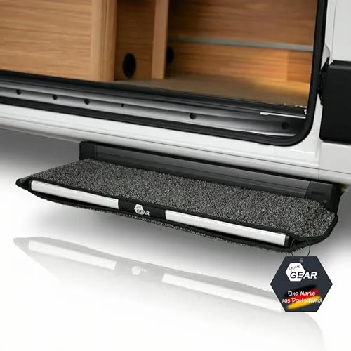 yourGEAR Mantua Stufenmatte für Wohnmobil Trittstufen 70,5 x 26 cm - Beidseitig nutzbare und waschbare Stufenmatte für Thule und Lippert Trittstufen. Bietet sicheren Halt, schützt vor Schmutz und verlängert die Lebensdauer Ihrer Trittstufe.