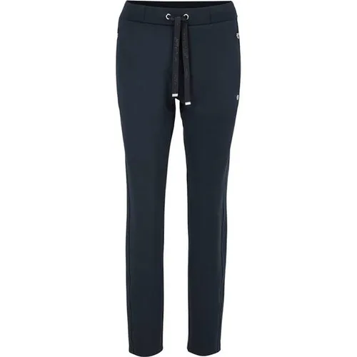 Joy Sportswear Sporthose JENNIFER blau Normalgröße 46 - Elastische Sporthose für Training, mit praktischen Reißverschluss-Taschen. Perfekte Passform in Normalgröße für optimalen Tragekomfort.