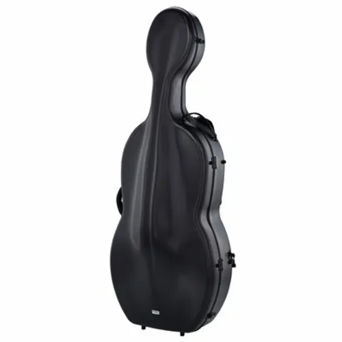 GEWA Celloetui Polycarbonat 4/4 schwarz - Streich- & Zupfinstrumentenkoffer: Leicht und robust, ideal für den sicheren Transport deines Cellos mit gepolsterten Rucksackriemen und zusätzlicher Zubehörtasche.