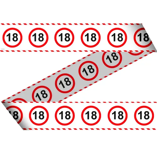 Verkehrsschild 18 Absperrband 15m