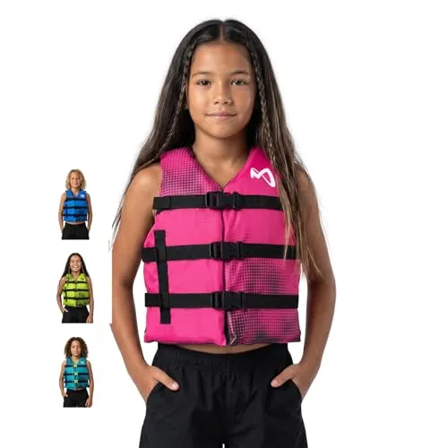 MESLE Schwimmweste Kinder Sportsman, leichte 50N Schwimmhilfe für Mädchen & Jungs, Auftriebsweste für SUP, Kajak, Wakeboard, Wasserski, Schwimmweste Kinder 7-10 Jahre