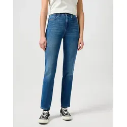 Wrangler Bootcut-Jeans WRA-W28B blau 34 - Bootcut-Jeans für Damen in blau, aus elastischem Denim für perfekten Tragekomfort. Ideal für einen lässigen Look im Alltag oder Freizeit.