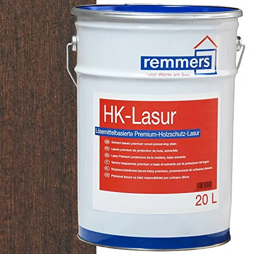 Remmers HK-Lasur 3in1 palisander, 20 Liter - Beizen – Exzellenter Holzschutz für Außenbereiche, vereint Imprägnierung, Grundierung und Lasur in einem Produkt. Schützt vor Feuchtigkeit und UV-Strahlung und spart Zeit und Kosten!