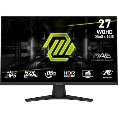 MAG 274QFDE X24 Gaming-Monitor - 27 Zoll WQHD Gaming-Monitor mit Rapid-IPS, 240Hz Panel und 0.5 ms Reaktionszeit für flüssiges Gameplay und beeindruckende Bildqualität.
