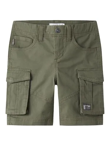 Name It Cargohose NKMRYAN REG TWI L SHORTS 6776-BA NOOS - Kinderhosen aus 98% Baumwolle, windabweisend und mit bequemem Gummizug, ideal für lässige Outdoor-Abenteuer.