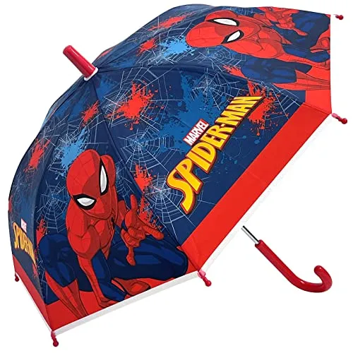 Chanos Kinder Regenschirm Jungen Stock-Schirm Spider-Man