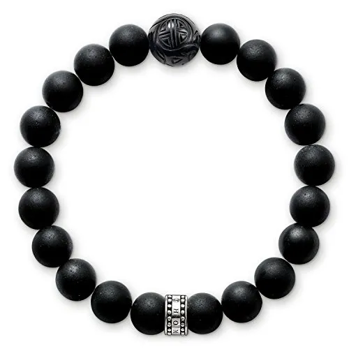 Thomas Sabo Armband Obsidian 925 Sterling Silber A1085-023-11-L - Elegantes Damenarmband aus 925er Sterlingsilber mit einzigartigem Obsidian-Design, perfekt als individuelles Geschenk für jeden Anlass.