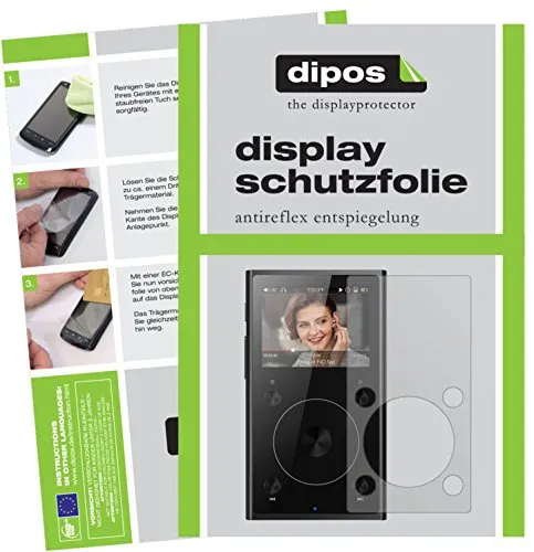 dipos I 6X Schutzfolie matt kompatibel mit FiiO X1 II MP3-Player Folie Displayschutzfolie