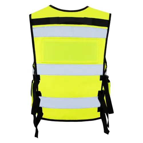 Korntex Tactical Hi-Viz Safety Vest Bonn - Signalgelb - XXL/4XL - Arbeits- & Schutzkleidung, robuste Weste aus 100% 600D Oxford Polyester für höchste Strapazierfähigkeit und optimale Sichtbarkeit durch Reflexstreifen.