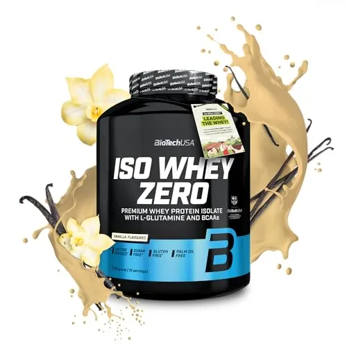 BioTechUSA Iso Whey Zero | Premium Whey Protein Isolate | Grass-Fed | Enzyme-Free | Sugar- and Gluten-free, 1816g, Vanille