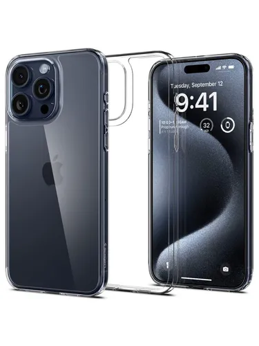 Spigen Apple iPhone 15 Pro Hülle Air Skin Hybrid Crystal Clear - Schlankes Design, starker Schutz vor Kratzern und Stößen