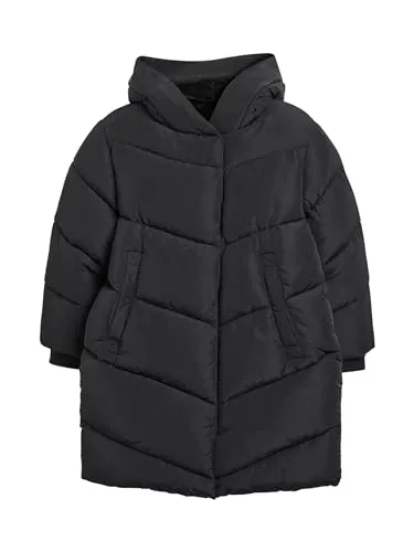 NEXT Mädchen Wasserabweisender Steppmantel mit Kunstfellfutter - Stylischer, wasserabweisender Wintermantel für Mädchen. Mit warmem Kunstfellfutter und Kapuze, ideal für kalte Tage.