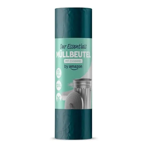 by Amazon Müllbeutel 15 x 120l (Farbe kann variieren)