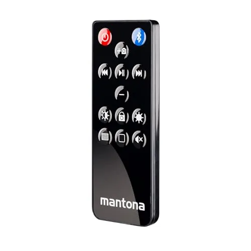 Mantona Selfy Bluetooth-Fernbedienung (Steuerung von Musik, Kamera, Bildschirm uvm.) für Apple iPhone, iPad, iMac und andere iOS Geräte